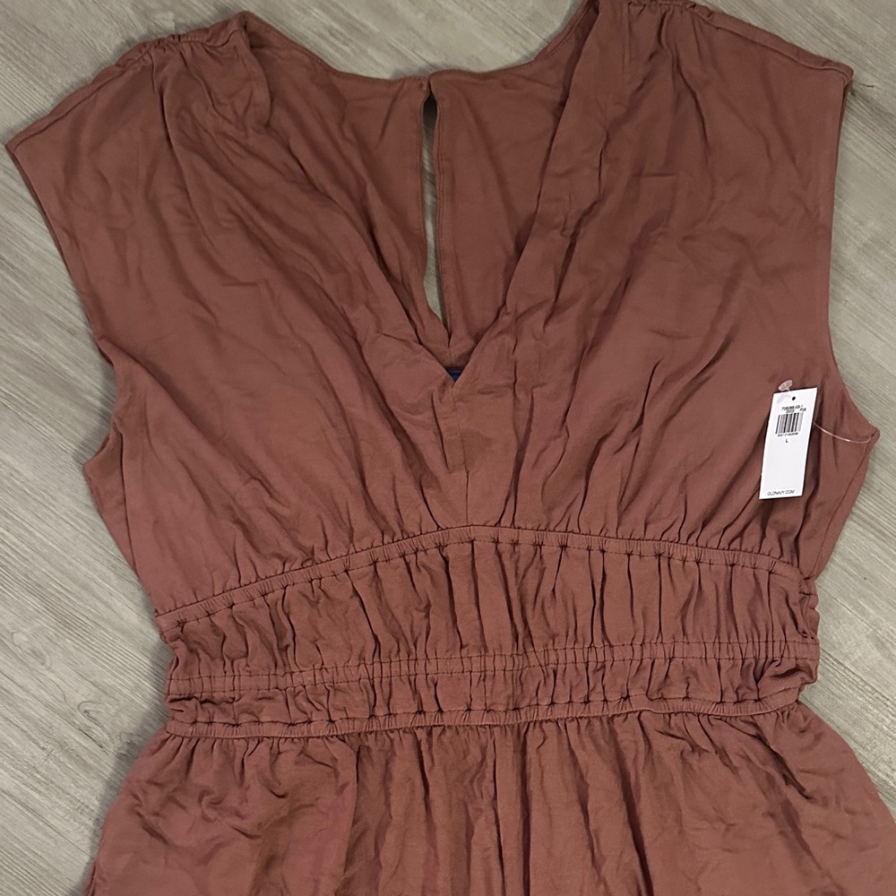 Old Navy Sleeveless Rust Jumpsuit - Picture 3 of 6